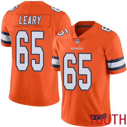 Youth Denver Broncos 65 Ronald Leary Limited Orange Rush Vapor Untouchable Football NFL Jersey